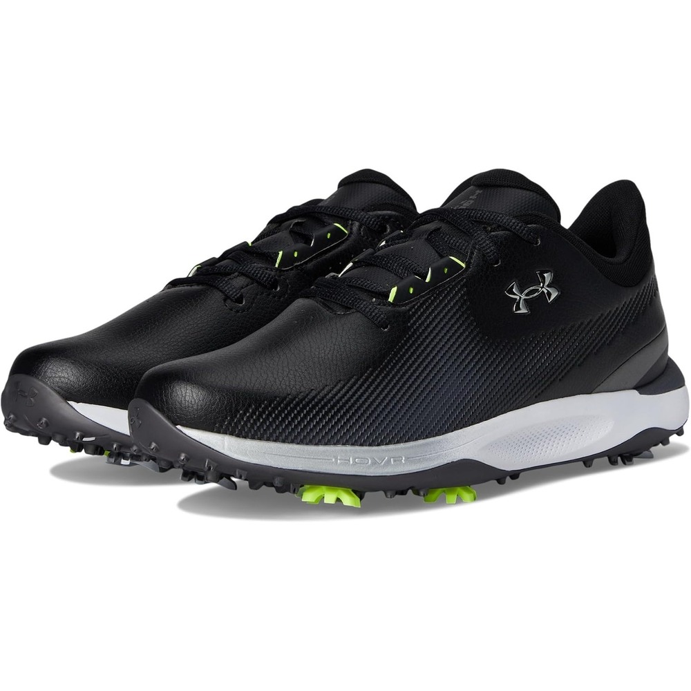 Under Armour Mens Size 8 UA HOVR Drive Fade Golf Shoes Spiked Cleats Black